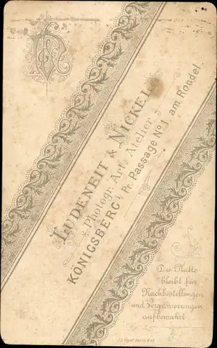 CdV Königsberg Ostpreußen, deutscher Soldat in Uniform, Standportrait