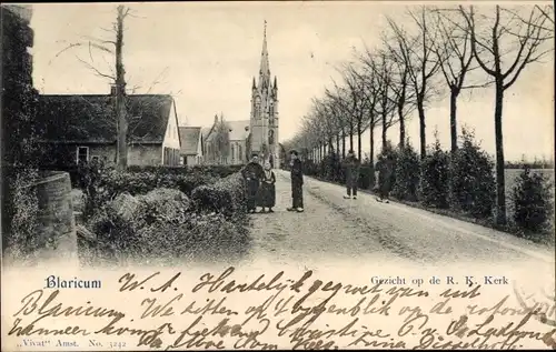 Ak Blaricum Nordholland Niederlande, Gezicht op de R. K. Kerk