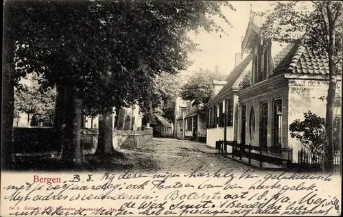 Ak Bergen Nordholland Niederlande, Straßenpartie