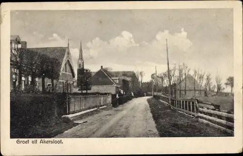 Ak Akersloot Nordholland Niederlande, Straßenpartie