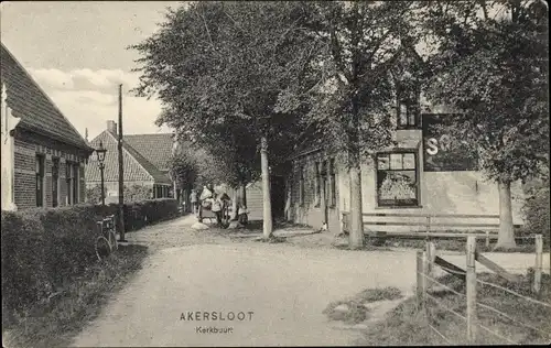 Ak Akersloot Nordholland Niederlande, Kerkbuurt