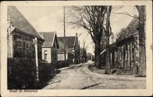 Ak Akersloot Nordholland Niederlande, Straßenpartie