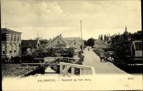 Ak Aalsmeer Nordholland Niederlande, Gezicht op het dorp