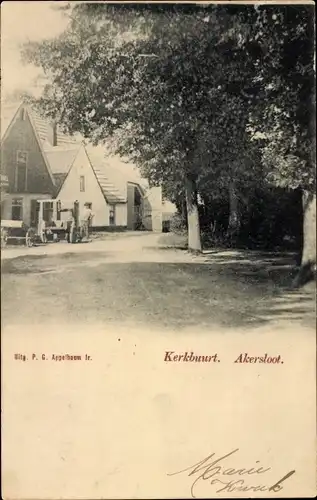 Ak Akersloot Nordholland Niederlande, Kerkbuurt