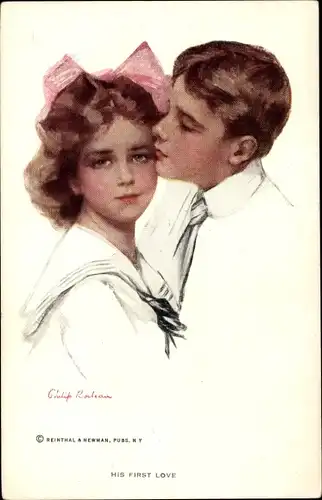 Künstler Ak Boileau, Philip, His first Love, Liebespaar