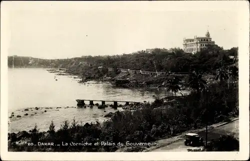 Ak Dakar Senegal, vue générale de la Corniche et du Palais du Gouverneur