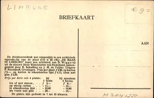 Ak Limburg Niederlande, Partie am Fluss, Ruderboot