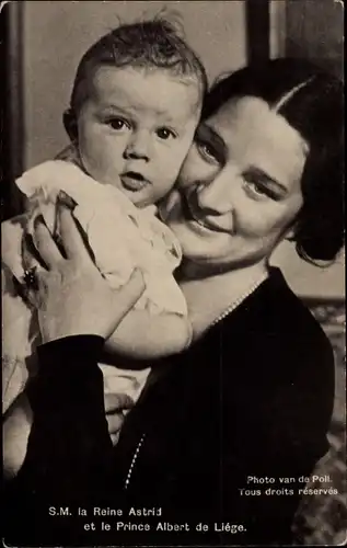 Ak Astrid von Schweden, Königin von Belgien, Prinz Albert