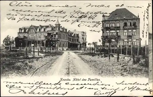 Ak Knokke Knocke Westflandern, Hotel des Familles