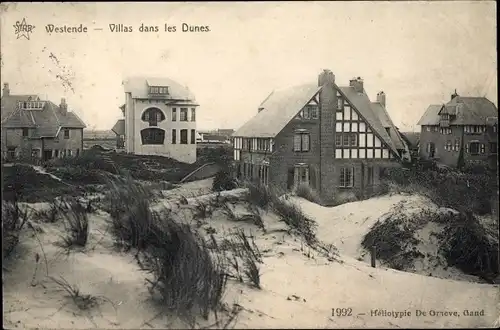 Ak Westende Westflandern, Villas dans les Dunes, Villen