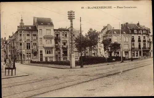 Ak Blankenberghe Blankenberge Westflandern, Place Conscience