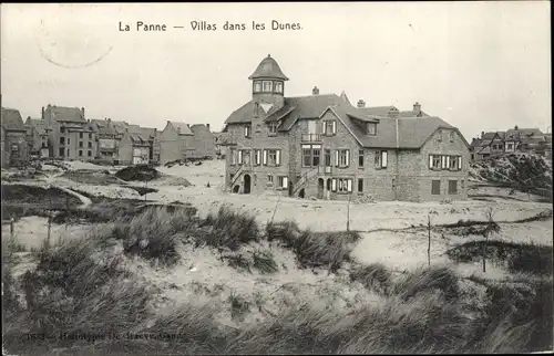 Ak La Panne De Panne Westflandern, Villas dans les Dunes