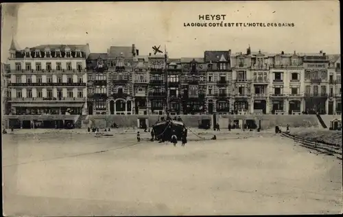 Ak Knokke Heist Heyst Knocke sur Mer Westflandern, La Digue, Hotel des Bains