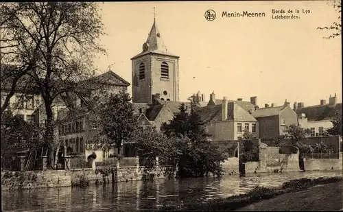 Ak Menin Menen Meenen Lys Westflandern, Bords de la Lys