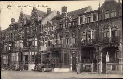 Ak Nieuport Bains Nieuwpoort Westflandern, La Digue