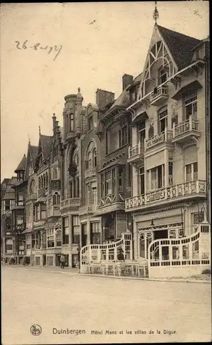 Ak Duinbergen Knokke Heist Westflandern, Hotel Maes et les villas de la Digue