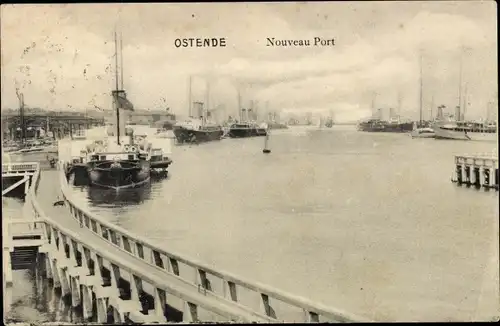 Ak Oostende Ostende Westflandern, Nouveau Port