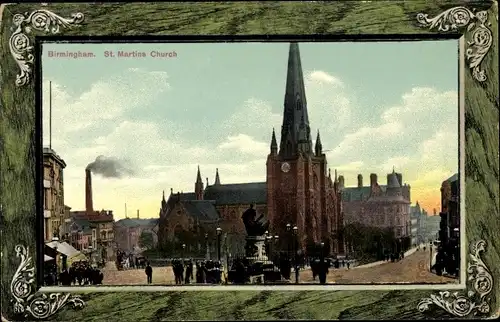 Passepartout Ak Birmingham West Midlands England, St. Martins Church