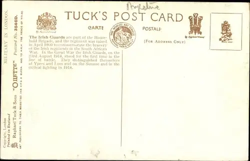 Künstler Ak Payne, Harry, The Irish Guards, Regimental pet Brian Boru