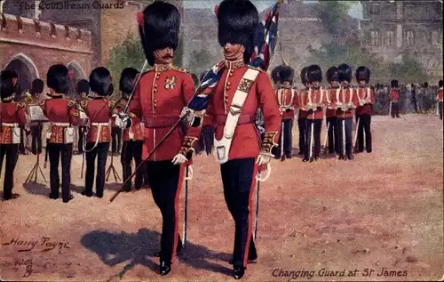 Künstler Ak Payne, H., Changing Guard at St. James