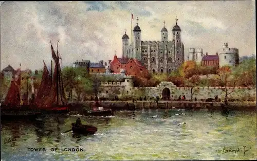 Künstler Ak Bremski, London City, Tower of London