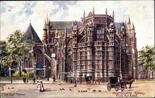 Künstler Ak Flower, Charles, London City England, Westminster Abbey from the East, Tuck 7033