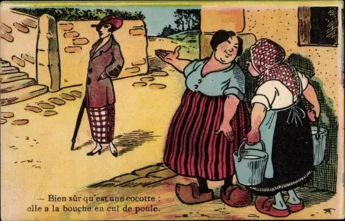 Ak Bien sur qu'est une cocotte, elle a la bouche en cul de poule