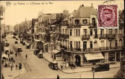 Ak La Panne De Panne Westflandern, L'Avenue de la Mer