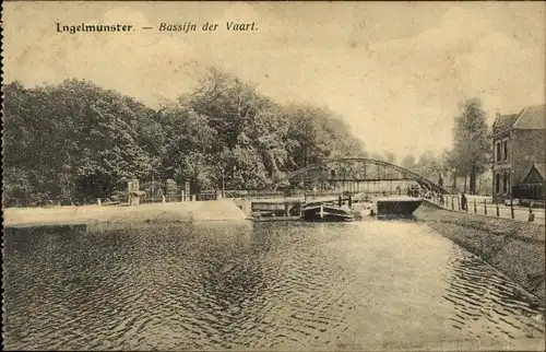 Ak Ingelmunster Westflandern, Bassijn der Vaart