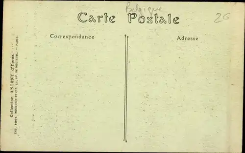 Ak Ypres Ypern Flandern, La Maison Frayes avant et apres le bombardement