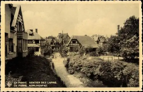 Ak La Panne De Panne Westflandern, Konijnenpad