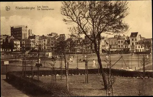 Ak Blankenberghe Blankenberge Westflandern, Les Tennis