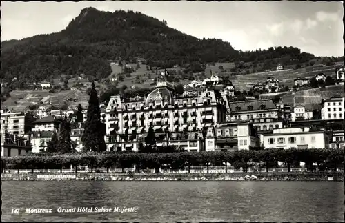 Ak Montreux Kanton Waadt Schweiz, Grand Hôtel Suisse Majestic