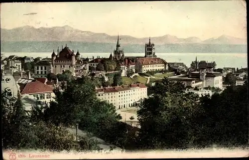 Ak Lausanne Kanton Waadt, Stadtbild