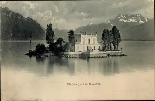 Ak Clarens Montreux Kanton Waadt, Ile de Salagnon