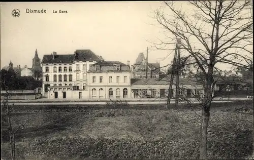 Ak Diksmuide Dixmude Westflandern, La Gare, Bahnhof, Gleisansicht