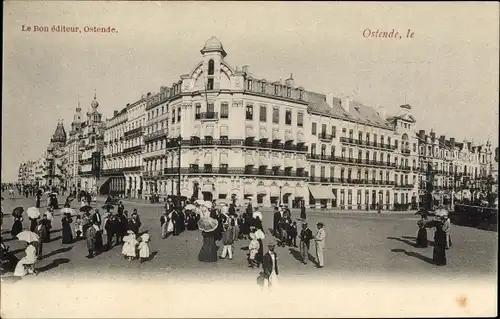 Ak Oostende Ostende Westflandern, Digue de mer
