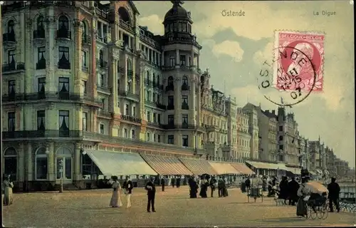 Ak Oostende Ostende Westflandern, La Digue, Hotels