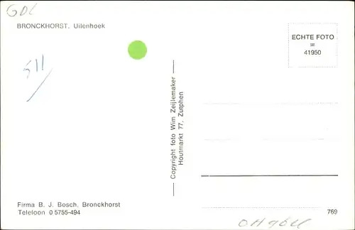 Ak Bronkhorst Bronckhorst Gelderland, Uilenhoek