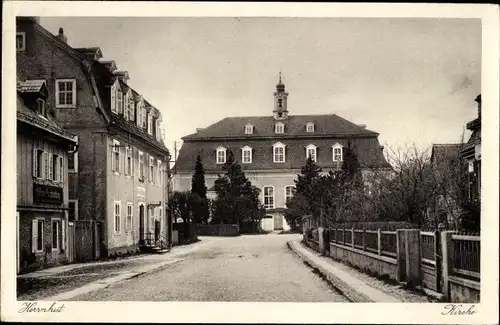 Ak Herrnhut in der Oberlausitz, Kirche