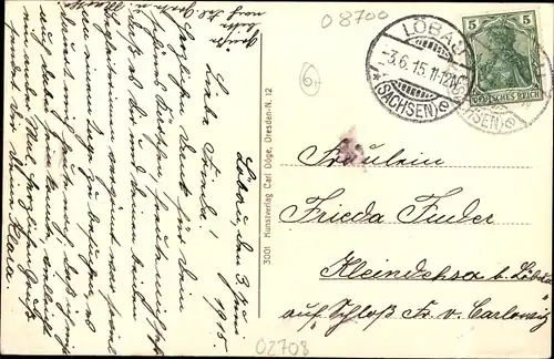 Ak Löbau in Sachsen, Realschule, Funkenburgteich