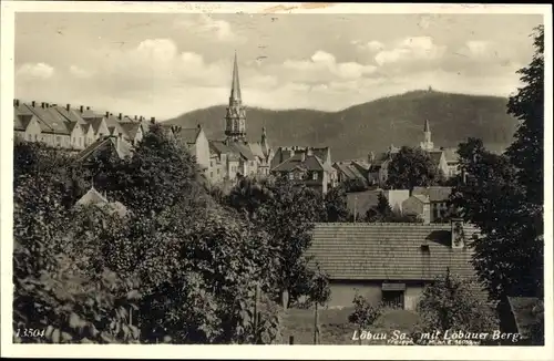 Ak Löbau in Sachsen, Teilansicht, Löbauer Berg