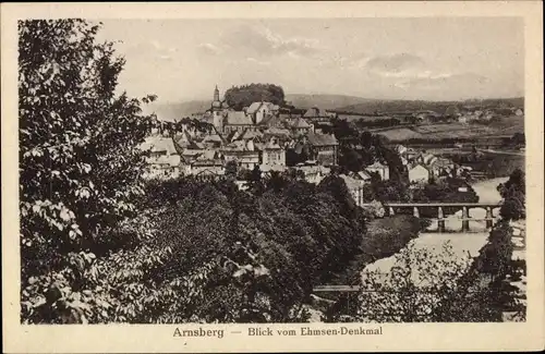 Ak Arnsberg im Sauerland Westfalen, Blick vom Ehmsen-Denkmal