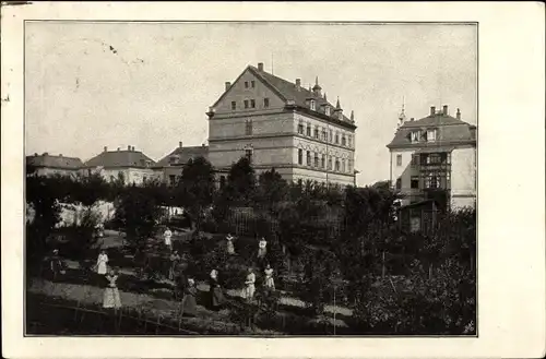 Ak Bautzen in der Lausitz, Gartenpartie am Marthastift