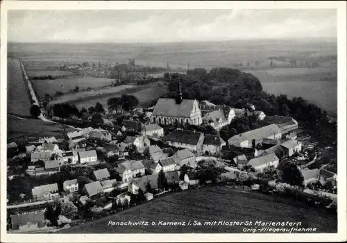 Ak Panschwitz Kuckau Oberlausitz, Kloster St. Marienstern, Fliegeraufnahme, Gasthof