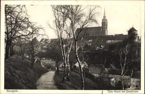 Ak Bautzen in der Oberlausitz, Alte Stadt mit Petrikirche