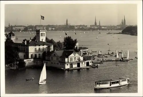 Ak Hamburg Nord Uhlenhorst, Uhlenhorster Fährhaus und Außenalster