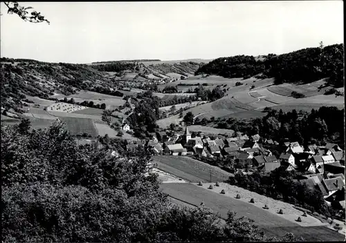 Foto Ak Tauberzell Adelshofen in Mittelfranken, Panorama, Gästehaus Tauberzell, Inh. Rudolf Enz