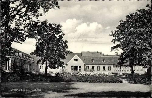 Ak Wanne Eickel Herne im Ruhrgebiet, Kurhaus, Gartenanlage