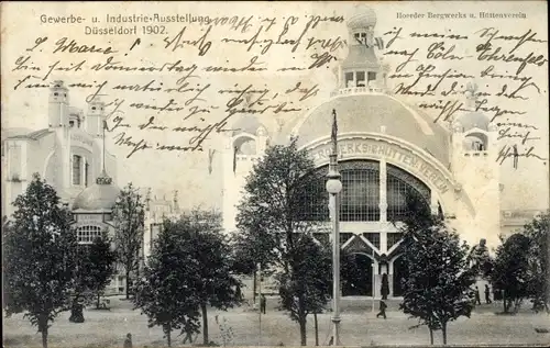 Ak Düsseldorf am Rhein, Industrie und Gewerbeausstellung 1902, Hoerder Bergwerks- u. Hüttenverein